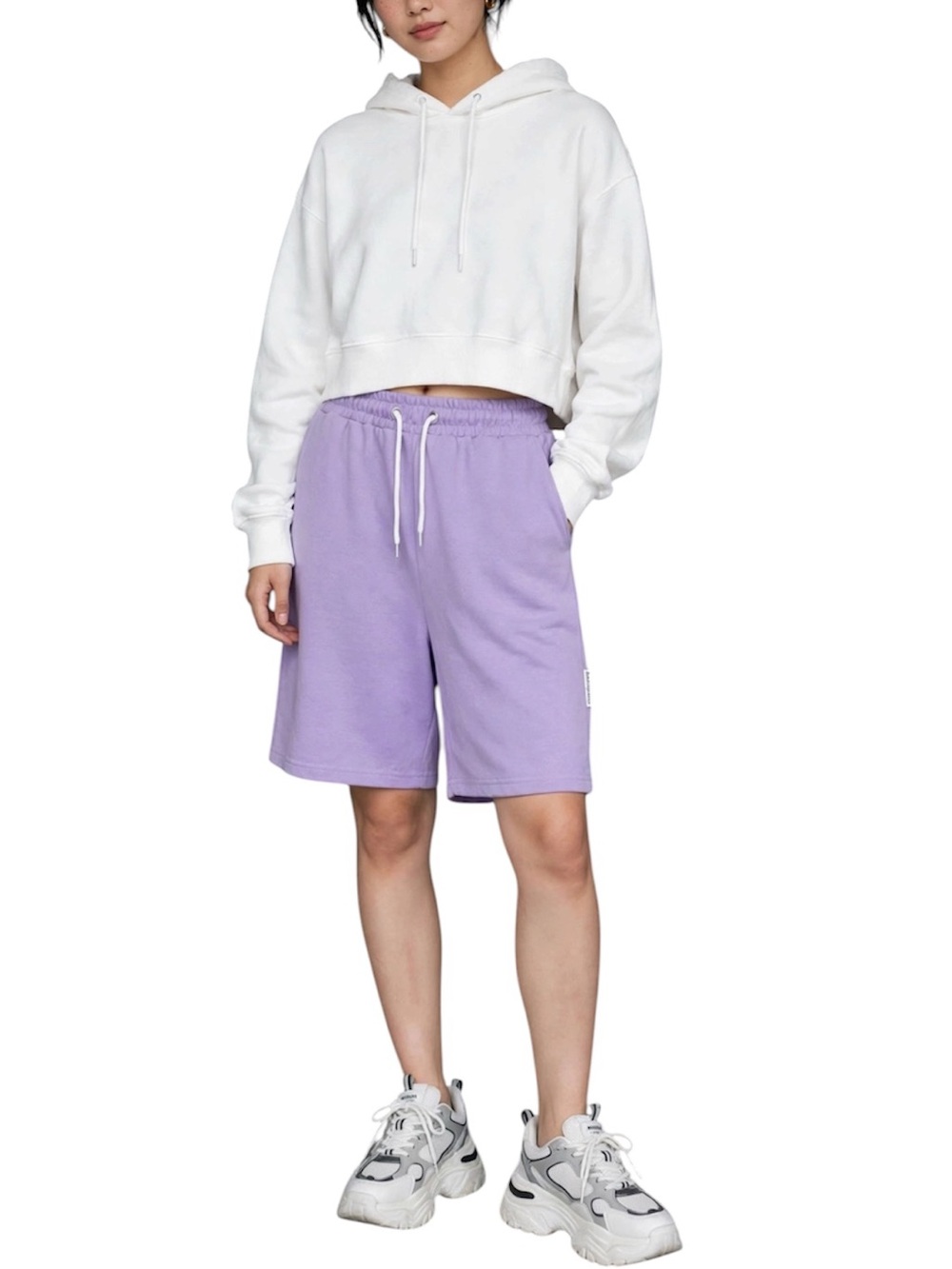 Alexander Wang Lavender Drawstring Bermuda Shorts Size M